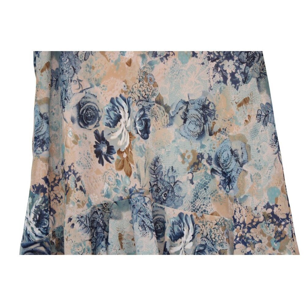 Vintage A Byer Skirt Size Large High Low Ruffle Floral 90s Y2K Grunge Retro Mesh - Picture 3 of 13